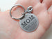 Mom Est. Disc Keychain Custom Engraved; Mother's Keychain