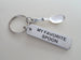 "My Favorite Spoon" Engraved Aluminum Keychain with Spoon Charm, Anniversary Gift by Jewelry Everyday