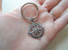 Metal Compass Charm Keychain with Small Anchor Charm - I'd Be Lost Without You; Couples Keychain, Custom Engraved Tag Option by Jewelry Everyday