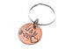 Custom Penny Keychain With Heart Around Year & Clover Charm Personalized Anniversary, Husband Wife Key Chain, Boyfriend Girlfriend, Customized Couples Keychain