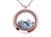 Personalized Rose Gold 30mm Circle Stainless Steel Locket Necklace for Mom or Grandma - by Jewelry Everyday