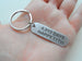 Stainless Steel Tag Keychain Engraved with "4,015 Days Happy 11th"; 11 Year Anniversary Couples Keychain by Jewelry Everyday