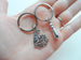 Sailboat & Lighthouse Keychain Set - Your Light Helps Guide Me Home; Couples Keychains, Mother Daughter or Father Son by Jewelry Everyday