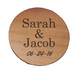Set of 4 Custom Engraved Wood Coasters, Couples Anniversary or Wedding Day Gift Wood Coasters