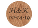 Custom Engraved Wood Magnet, Couples Anniversary or Wedding Day Gift