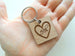 5 Year Anniversary Wood Keychain, 5th Heart Image Engraved by JewelryEveryday