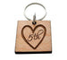 5 Year Anniversary Wood Keychain, 5th Heart Image Engraved by JewelryEveryday