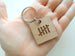 5 Year Anniversary Wood Keychain, 5 Tally Marks Engraved by JewelryEveryday