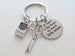 It Takes a Big Heart to Teach Little Minds Charm Keychain with Scissors & Crayons Charm, Teacher Appreciation Gift