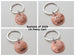 Double 2009 Penny keychain Set, 16 Year Anniversary Gift with Heart Engraved Around Year