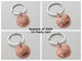Double Keychain Set 2009 Penny Keychains with Love Charm; 13 Year Anniversary Gift, Couples Keychain