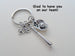 2018 Baseball Bat and Mitt Keychain and 2018 Charm - Glad to Have You on Our Team Keychain