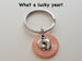 Baby Feet Charm Layered Over Penny Keychain Mother's Keychain, Father's Keychain, Select Penny Year