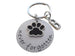 Custom Engraved Aluminum Disc & Black Paw Charm Keychain, Pet Loss Gift, Dog Memorial Keychain