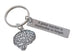 Anatomy, Science, Biology or Psychologist Teacher Keychain with Brain Charm & Engraved Saying Tag