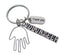 Volunteer Charm Keychain with Hand Charm, Volunteer Charm, and Thank You Charm, Volunteer Appreciation Keychain