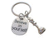 Chess Club Player Charm Keychain with a King Chess Piece Charm and Believe in Yourself Charm
