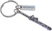 Samurai Sword Charm Keychain with Warrior Tag Charm