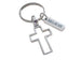 Cross Keychain with Believe Tag Charm, Religious Keychain