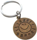 Bronze Sun Face Charm Keychain with Saying "You Are My Sunshine My Only Sunshine" on Backside