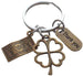 Bronze Clover & Money Charm Keychain, Cashier Team, Convenience Store Employee Appreciation, Grocery Store Staff, Thank You Keychain