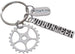 Gear, Volunteer, & Thank You Charm Keychain, Community Volunteer Keychain - Thanks For Being an Essential Part of Our Team