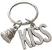 Thimble Keychain with Kiss Word Charm - Peter Pan's Kiss