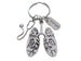 Respiratory Medical Health Professional Appreciation Keychain with Lung Charm, Stethoscope, and Thank You Charm.