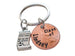 Custom Engraved Graduation Penny Keychain with Diploma Charm, Class of 2023 Personalized Graduate Keychain, Gift for Graduate