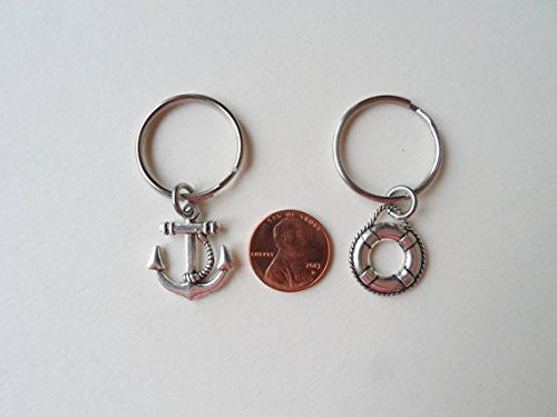 Small Life Saver & Anchor Keychain Set – JewelryEveryday