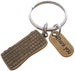 Bronze Computer Keyboard Charm Keychain with Thank You Charm, Employee Keychain, Telework, Remote Work Staff, Secretary, Receptionist, Office Staff, or IT Keychain