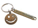 Bronze Enjoy the Journey & Smiley Face Charm Keychain - Graduation Keychain, Encouragement Keychain