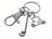 Golf Keychain with Golf Club Charm, Golf Cart Charm, and Swivel Clasp, Golfer or Coach Keychain