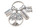 Tree Keychain with Math Sheet Charm, Kids & Inspire Tag Charm, Teacher Appreciation - Thanks for Helping Me Grow