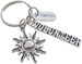 Volunteer Keychain with Sun & Thank You Charm, Volunteer Appreciation - Thanks for Helping Our Students Shine