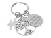 Thanks for Helping Me Grow Engraved Disc with Tree & Puzzle Charm Keychain Gift, Teacher or Therapist Appreciation