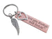 Custom Engraved Memorial Charm Keychain with Heart & Wing Charm, Family Loss Gift, Miscarriage Stillborn, Memorial Keychain