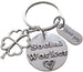 Social Worker Keychain with Clover & Thank You Charm, Community Advocate Keychain