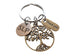 Speech Therapist Appreciation Keychain, Speech Language Pathologist Keychain with Bronze Tree, SLP Disc, and Thank You Charm