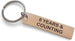 8 Year Anniversary Gift • Bronze Tag Keychain Engraved w/ "8 Years & Counting" by Jewelry Everyday