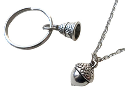 Acorn Necklace & Thimble Keychain: Peter Pan Kiss