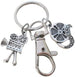 Movie Charm Keychain with Camera & Film Reel Charm and Swivel Clasp, Director, Videographer, or Actor Keychain