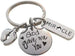 New Baby Arrival Keychain with "God Gave Me You" Disc Charm, Baby Feet Charm, & Miracle Tag Charm