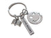 Book, Smiley Face Charm, & I love Books Charm; Teacher Keychain