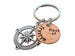 Custom Engraved Graduation Penny Keychain with Compass Charm, Class of 2023 Personalized Graduate Keychain, Gift for Graduate
