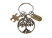 Bronze Puzzle Piece & Tree Keychain, Community Volunteer Gift, Service Group Thank You Gift Keychain