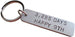 Aluminum Tag Keychain Stamped with "3,285 Days, Happy 9th"; Hand Stamped 9 Year Anniversary Couples Keychain