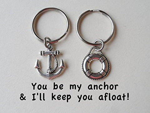 Anchor & Life Saver Keychain Set