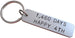 Aluminum Tag Keychain Stamped with "1,460 Days, Happy 4th"; Hand Stamped 4 Year Anniversary Couples Keychain