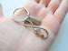 Bronze Infinity Love Charm Keychain with Forever Tag, Couples Keychain